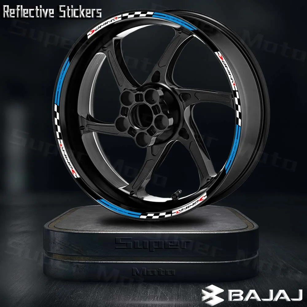 

Для Bajaj Dominar 250 400 Pulsar n250 160 150 NS200 400z мотоциклетная светоотражающая наклейка на колесо, наклейка на ступицу, полосатая лента, водонепроницаемая