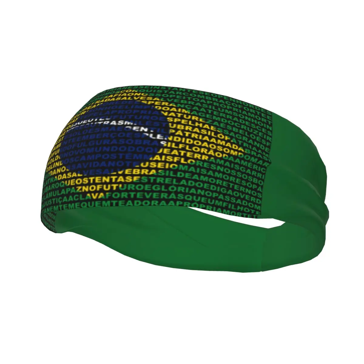 Sports Headband Brazil Flag Running Fitness Sweatband Absorbent Cycling Jog Hair Bandage