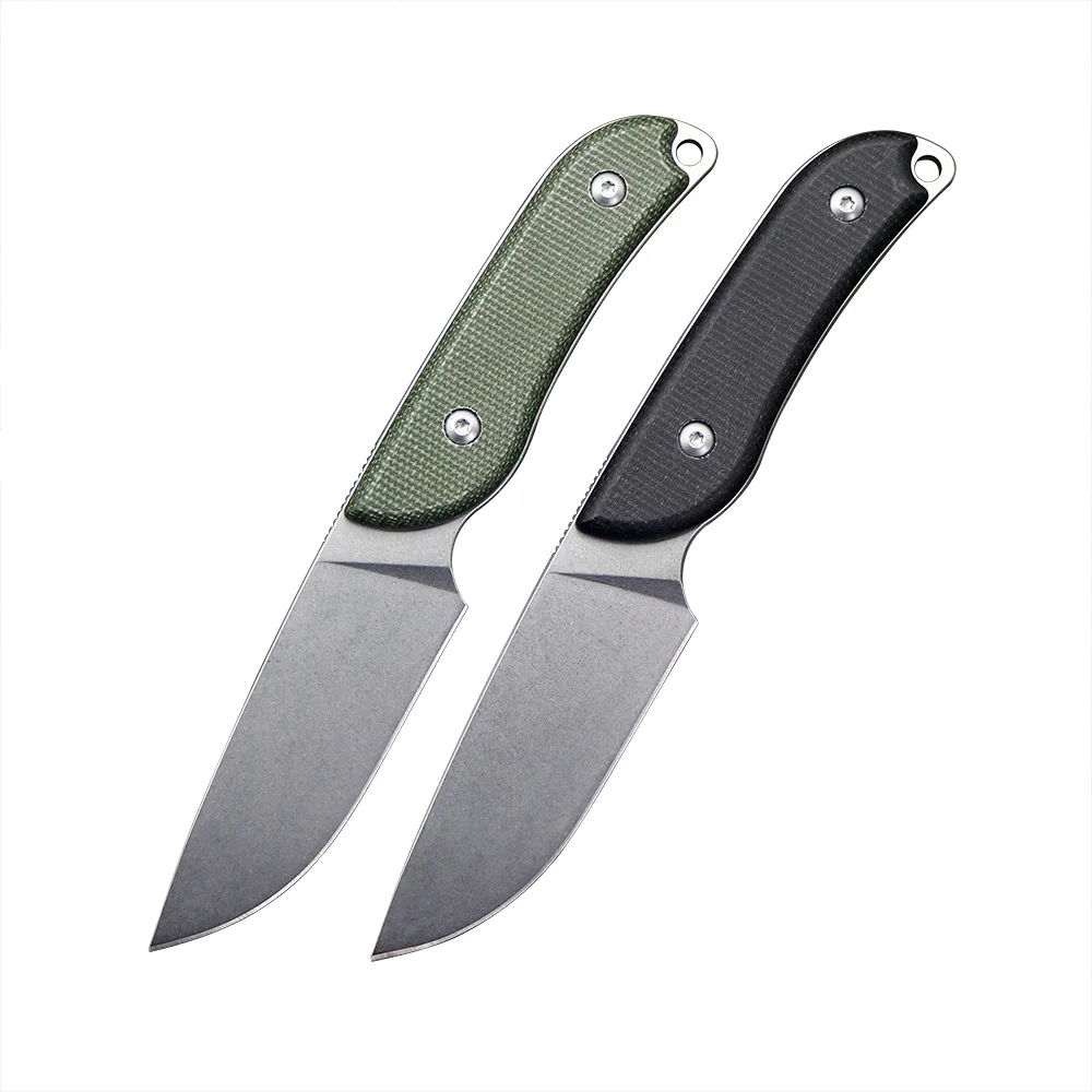 

JUMCSONG GT0177 Fixed D2 Steel Blade Linen Fiber Handle Outdoor Camping Small Straight Knife Survival Rescue EDC Tool