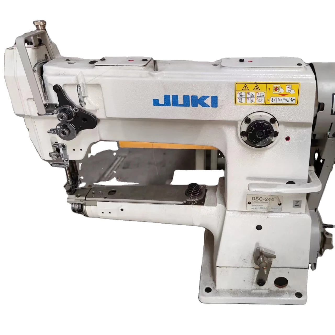 

JUKI DSC-244 246 Cylinder Bed One Needle Unison Feed Long Arm Sewing Machine Second Hand