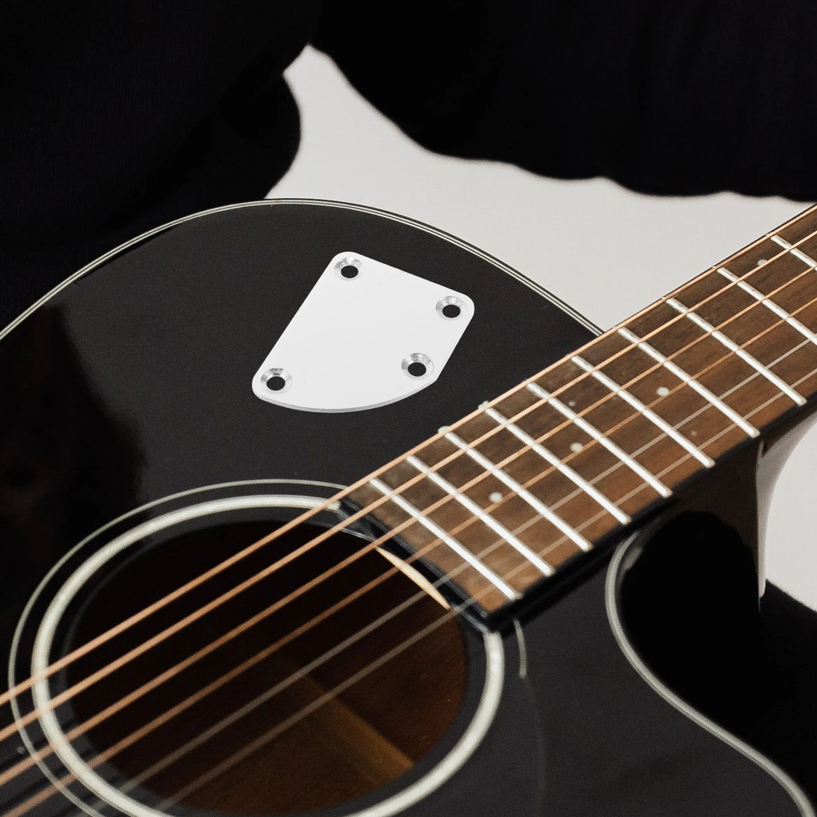 

Electric Guitar Reinforcement Board Bass Neck Joint Plate Accessories Cutaway Silver Back