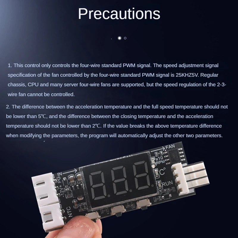 Controlador de velocidad de Control de temperatura de ventilador de 4 cables, módulo de reducción de ruido de chasis, soporte de Control de velocidad de ventilador, duradero, 12V PWM