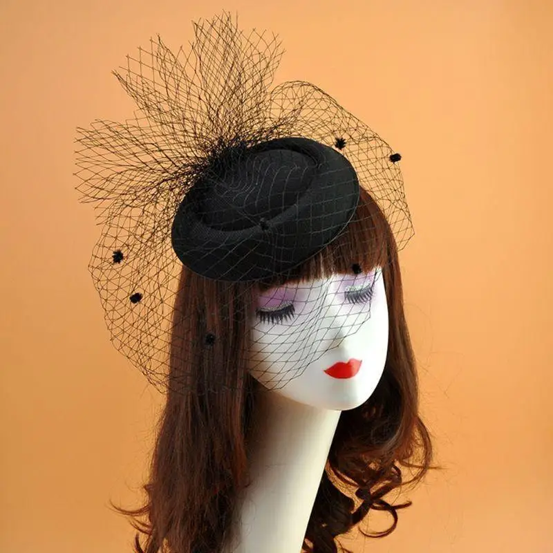 Adjustable Headwear Privacy Protecting Headpiece Elegant Veil Meshes Headbands for Stage and Studio Use 6XDA