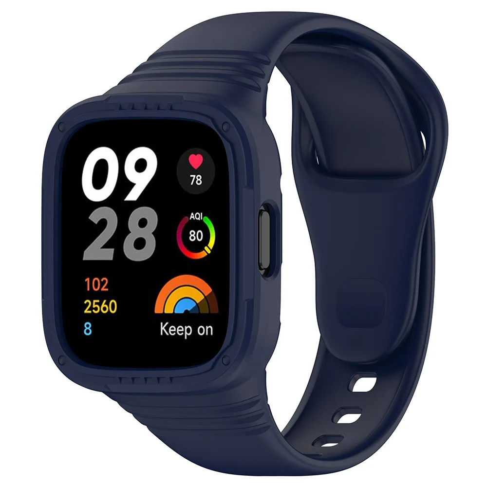 Integrated Band + Case For Redmi Watch 3 Silicone Watchband Strap