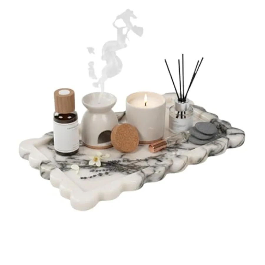 

Поднос Wave Ed Recular Marle для декора дома/кухни/ванной/для хранения, без смолы, 11.4*7.8 дюймов