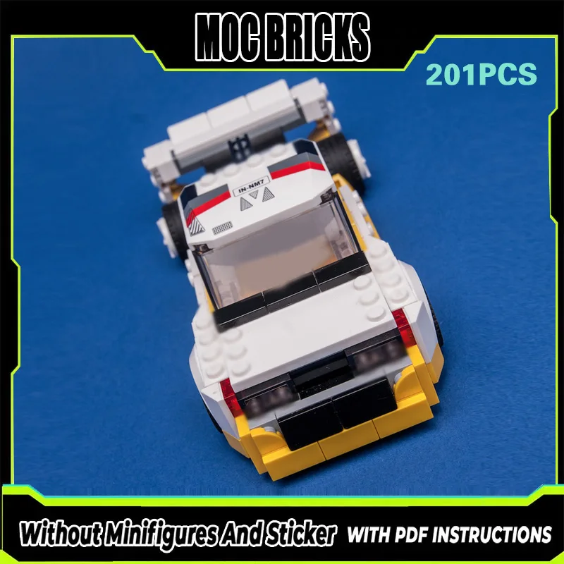 

City Car Model MOC Building Bricks White Stanced Racing Truck Modular Technology Gifts Holiday Assemble Children Toys Suit