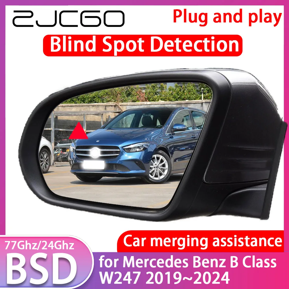 

ZJCGO for Mercedes Benz B Class W247 2019~2024 Blind Spot Detection Car BSD BSA BSM System Driving Warning Radar Alert Mirror