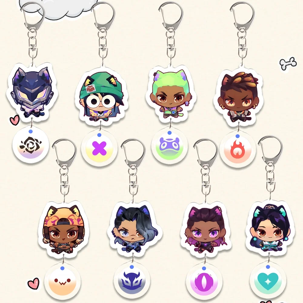 

For Valornyant Series Cute Q-version Peripheral Acrylic Keychain Student Backpack High-value Pendant Festival Gift Accessories