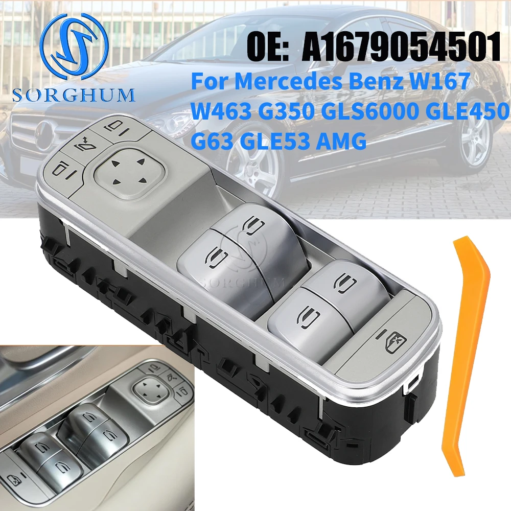 

Электрическая кнопка управления стеклоподъемником A1679054501 для Mercedes-Benz W167 W463 G350 GLS600 GLE450 G63 GLE53 AMG 2019-2023 годов выпуска