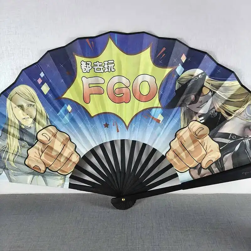 

Anime GAME Fate/Grand Order Cloth Folding Summer Durable Portable Hand Fan Cosplay Prop Gift