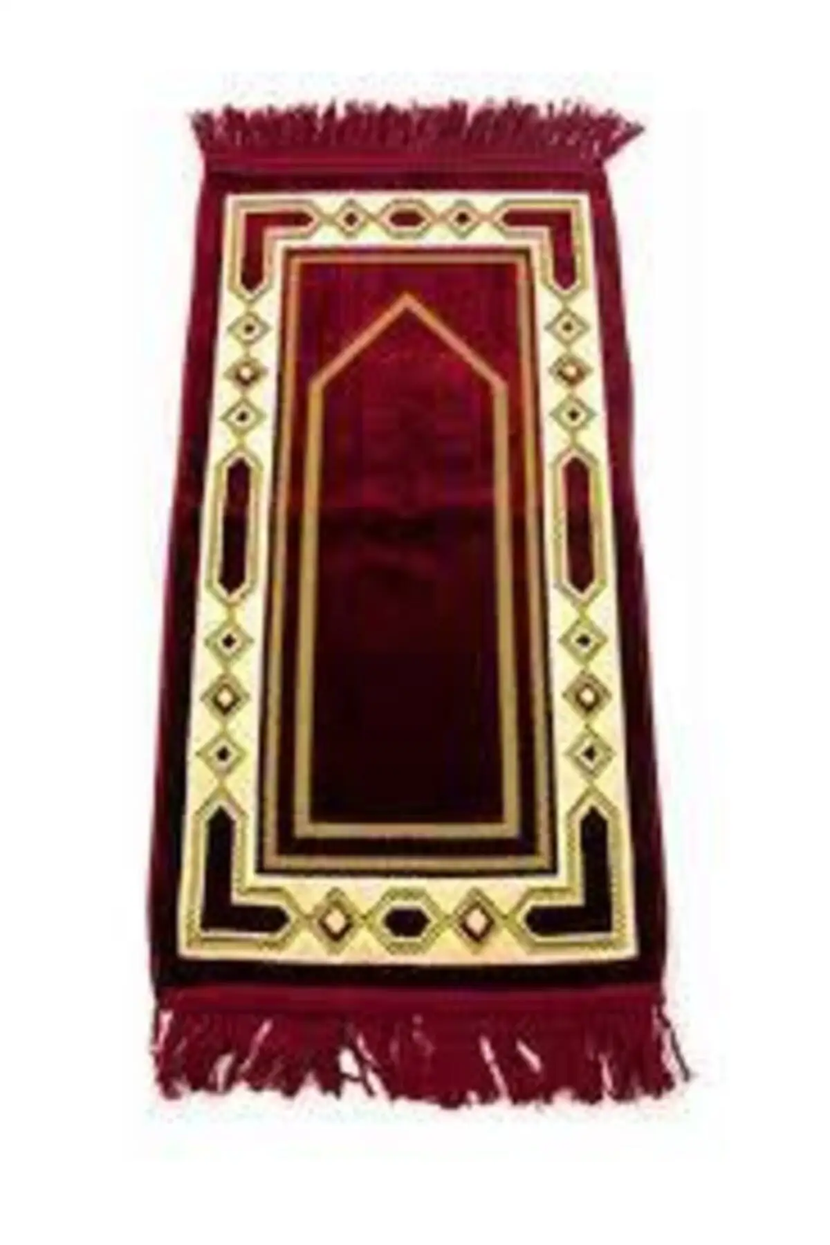 

DOLBOVI burgundy small size velvet prayer Rug Meditation Rug