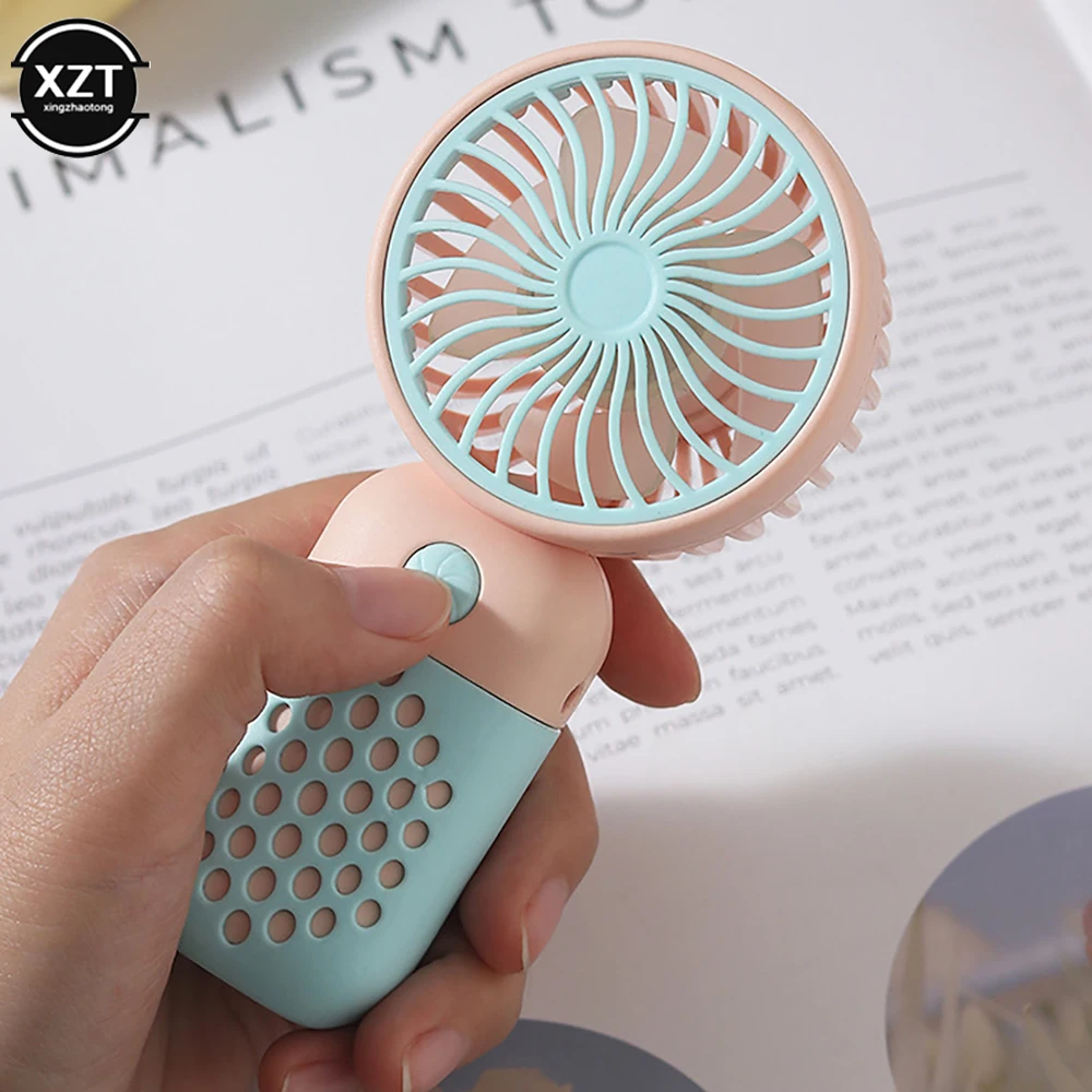 Handheld Mini Fan Outdoor Travel Portable Fan USB Rechargeable Fan Student Pocket Fan