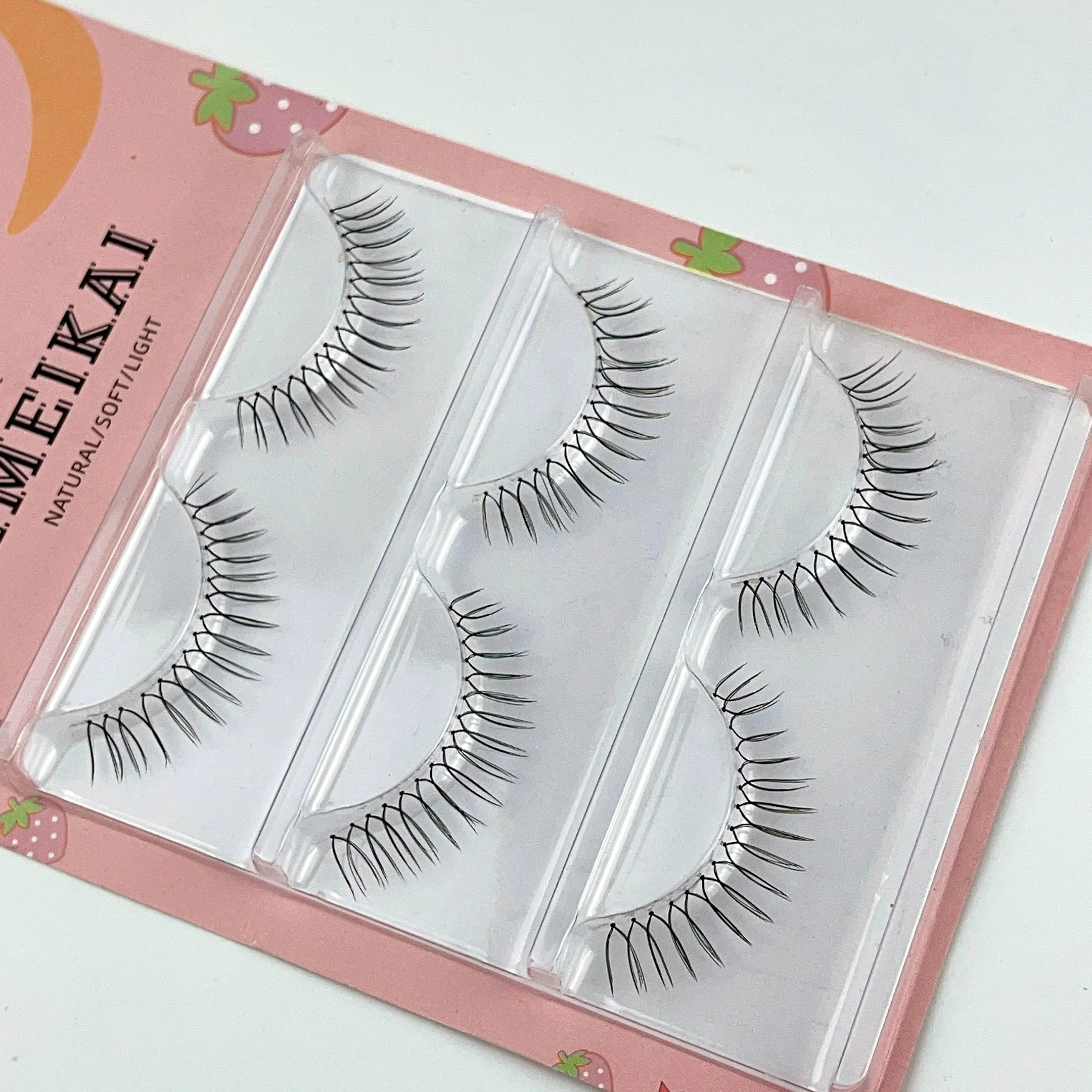 3 paia di ciglia finte a forma di U, morbide e confortevoli fatte a mano, aspetto naturale, trucco occhi, ideale con penna eyeliner