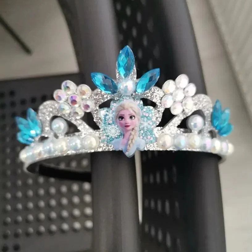 أنيمي فروزن الأطفال عقال Hairrope Kawaii الأميرة إلسا تاج فستان اكسسوارات الفتيات إكسسوارات الشعر هدايا عيد الميلاد #4