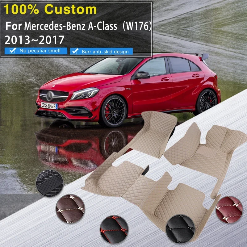 

3D Car Floor Mat For Mercedes-Benz A-Class W176 A45 AMG 2013~2017 Waterproof Tapetes Para Carro Car Trunk Floor Mat Car Accessor