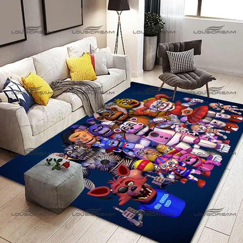 

Horror Game Decor Carpet Square Flannel Cartoon Teddy Bear Rugs Modern Home Living Room Floor Mats Bedroom Carpet