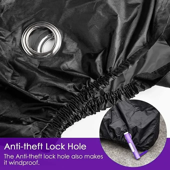 Bike Cover for 1,2 or 3 Bikes Waterproof Bicycle Cover Outdoor Bike Storage Covers XL XXL 190T Heavy Duty Rain Sun UV Wind Proof view 5