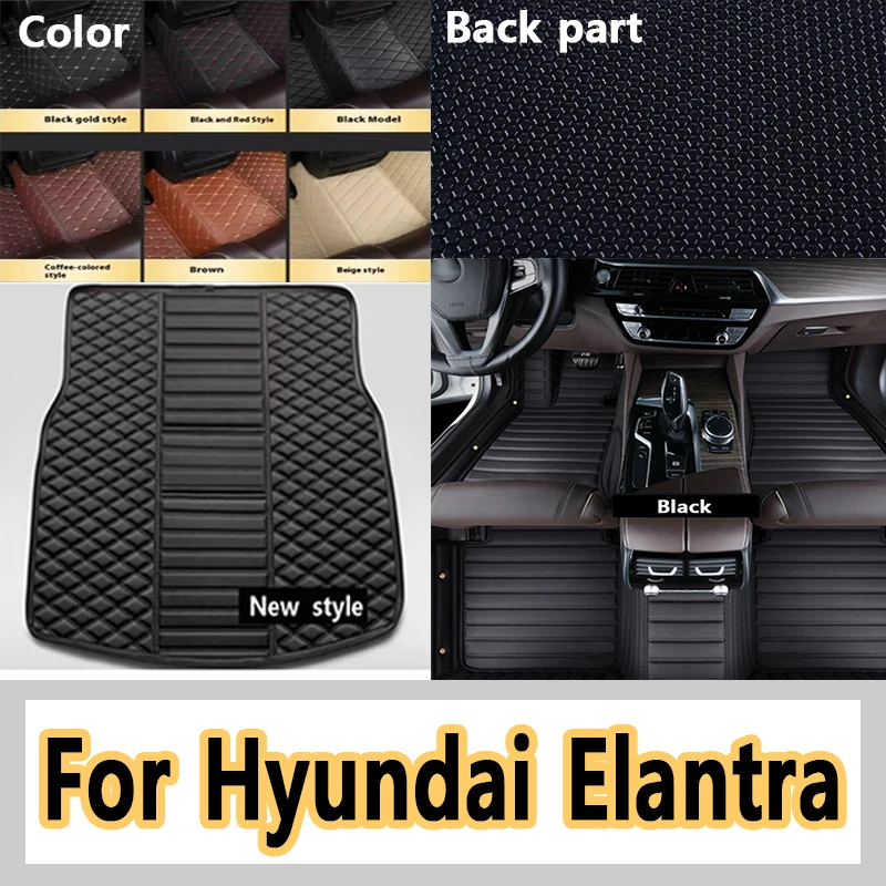 

Роскошный автомобильный коврик для Hyundai Elantra Avante i30 Sedan CN7 2021 2022 2023 2024, водонепроницаемые защитные накладки, матовые автомобильные коврики