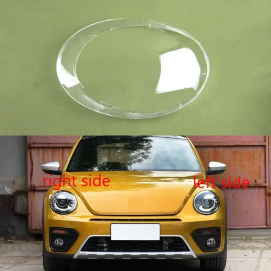 For VW Beetle 2013 2014 2015 2016 2017 2018 2019 2020 Headlamp Lamp Shell Headlight Cover Transparent Lampshade Lens Plexiglass