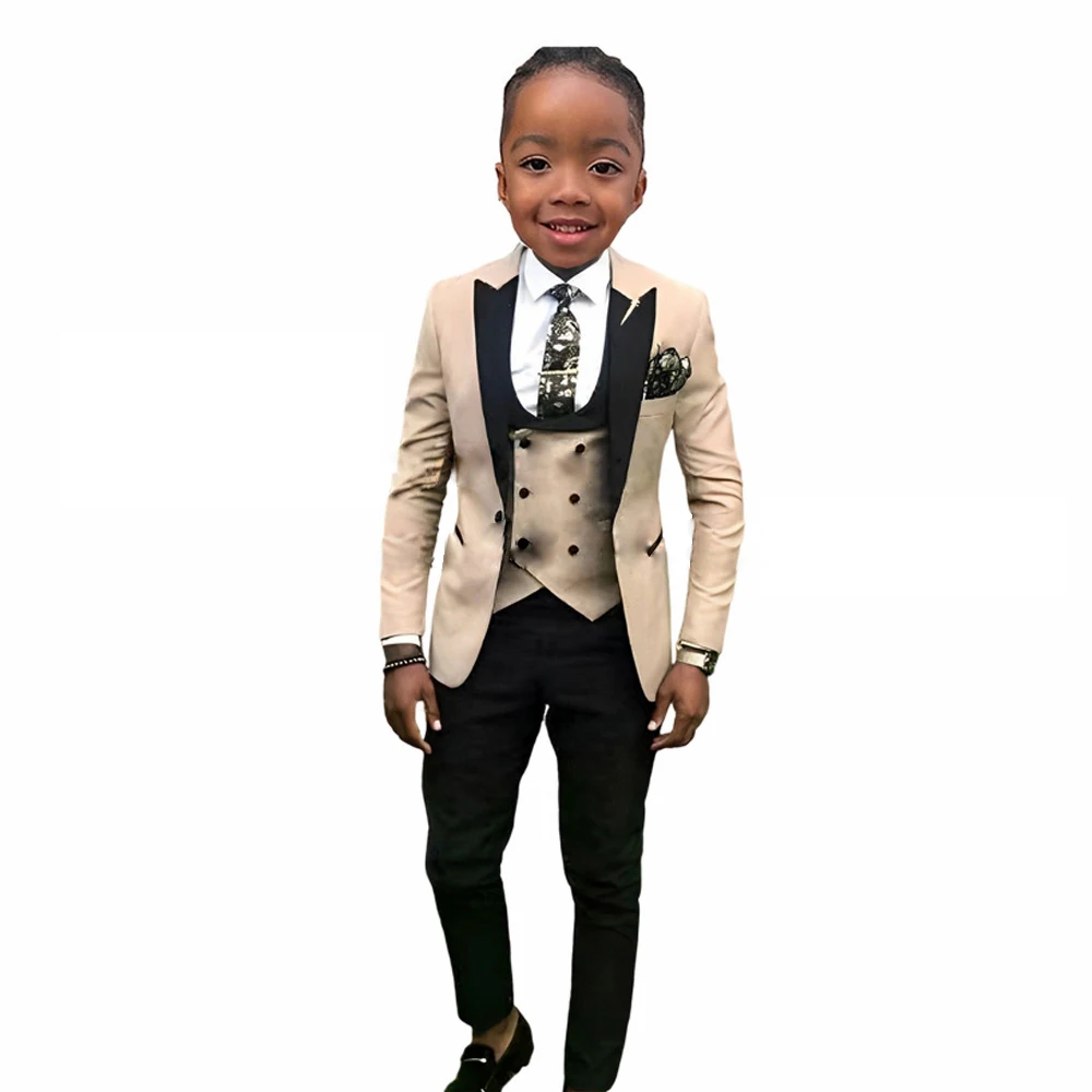 2023 New Classic 3-Piece Suits for Boys Gentleman Stylish Boy's Formal Outfit For Kids Blazer Vest And Pants For Party