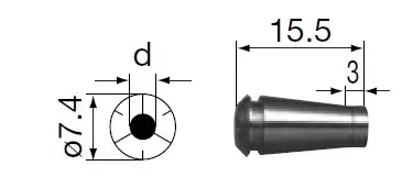 Japan NSK-NAKANISHI Central and Western Spindle Clamp CHA-3.0 CHA-3.175 CHA-4.0
