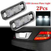 2pcs LED License Plate Light Lamp Error Free For Mercedes Benz W203 5D W211 W219 R171