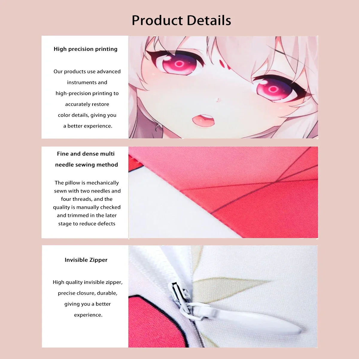 Dakimakura Anime Honkai Impact 3 Hugging Body Pillow Cover Holiday Gifts Double-Side Print 2WAY Rita Rossweisse Pillowcase