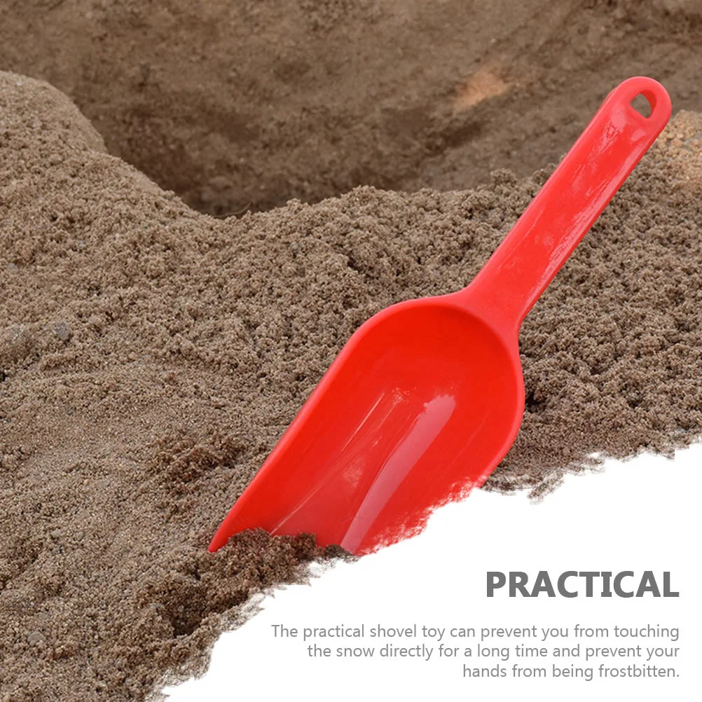 4-teiliges Kinder-Schneeschaufel-Set, Langlebige Kunststoff-Flachkopf-Sandschaufeln für Kinder, Outdoor-Strand-Sandgraben-Sommerschaufeln