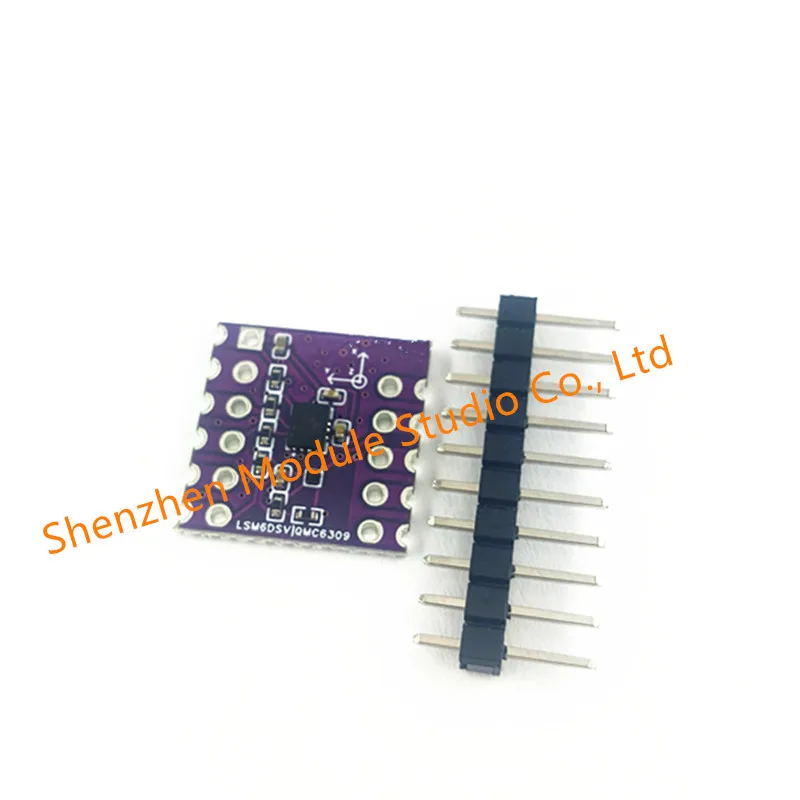 1 SZT. 3 SZT. Moduł czujnika 9-osiowego LSM6DSV, żyroskop i akcelerometr z magnetometrem QMC6309, interfejs komunikacyjny SPI i I2C