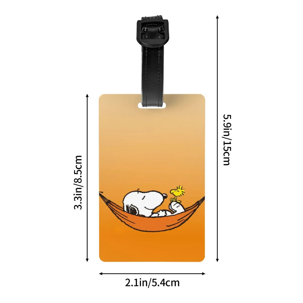 Étiquette de bagage personnalisée S-Snoopys, dessin animé mignon, sac de voyage, valise, couverture de confidentialité, étiquette d'identification