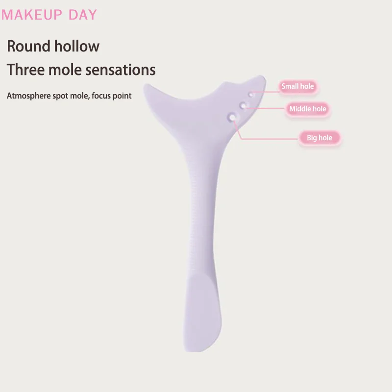 Delineador de ojos multifuncional, plantilla de silicona para puntas de ala, ayuda para dibujar lápiz labial, herramientas de maquillaje reutilizables