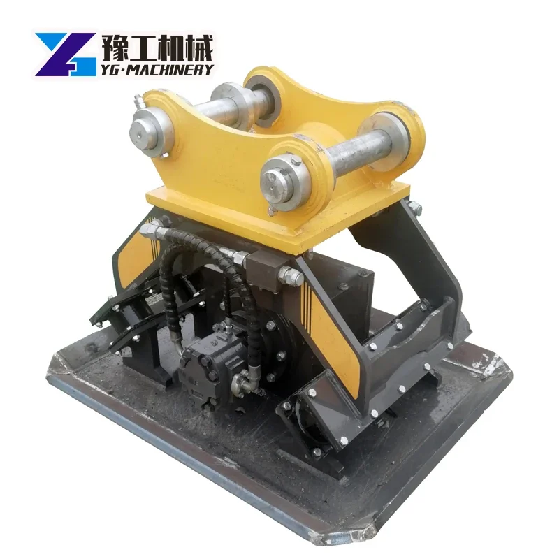 YG Constrution Ground Compaction 10 Ton Vibro Concrete Hydraulic Compactor Soil Plate Pavement Leveling Machine For Excavator