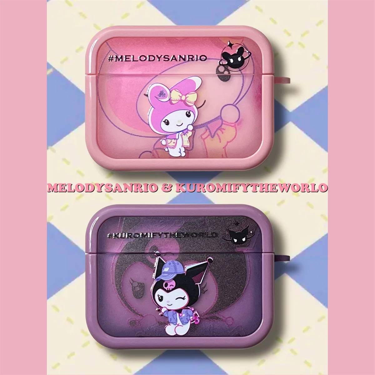 

Sanrio Kuromi Melody Cute Airpods Case For Airpods 1/2 3rd Pro Pro2 Shell Silicone Wireless Blutooth Cover For Air pod With Hook