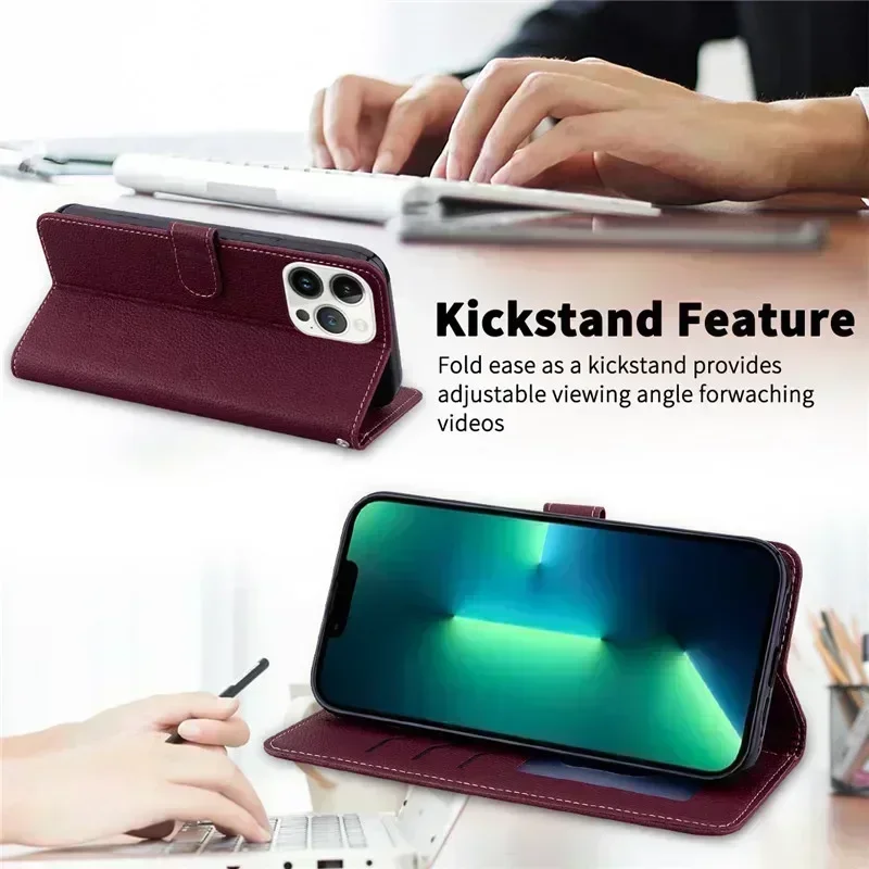For Xiaomi 13T Case Mi13T Leather Flip Wallet Case For Xiaomi 13T Pro Phone Case For Xiaomi Mi 13T Pro Silicone Cover Fundas image 5