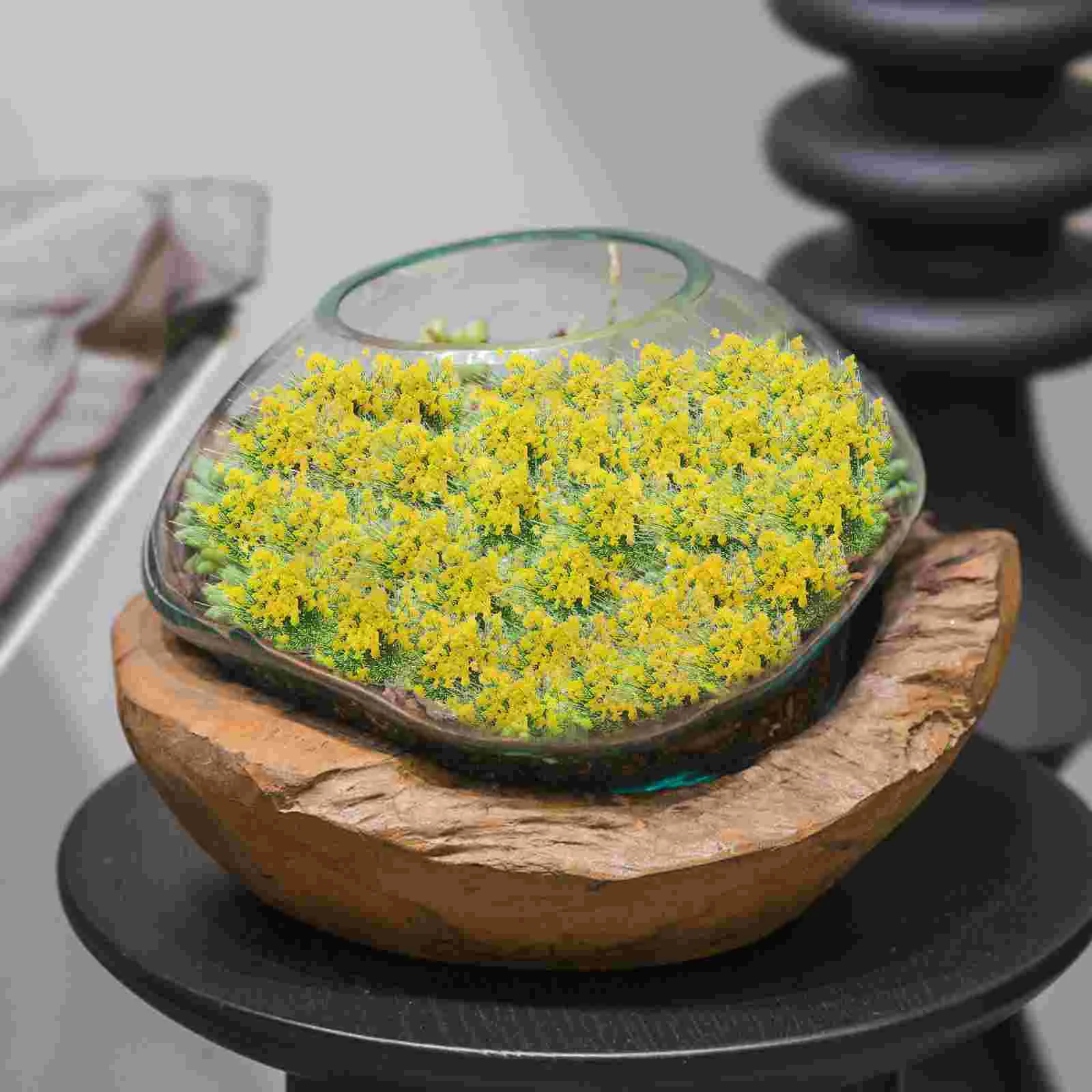 Artificial Grass Clusters Sand Table Decor Mini Tuft Plants Simulation Micro Landscape Ornament Miniature Flower Small Material