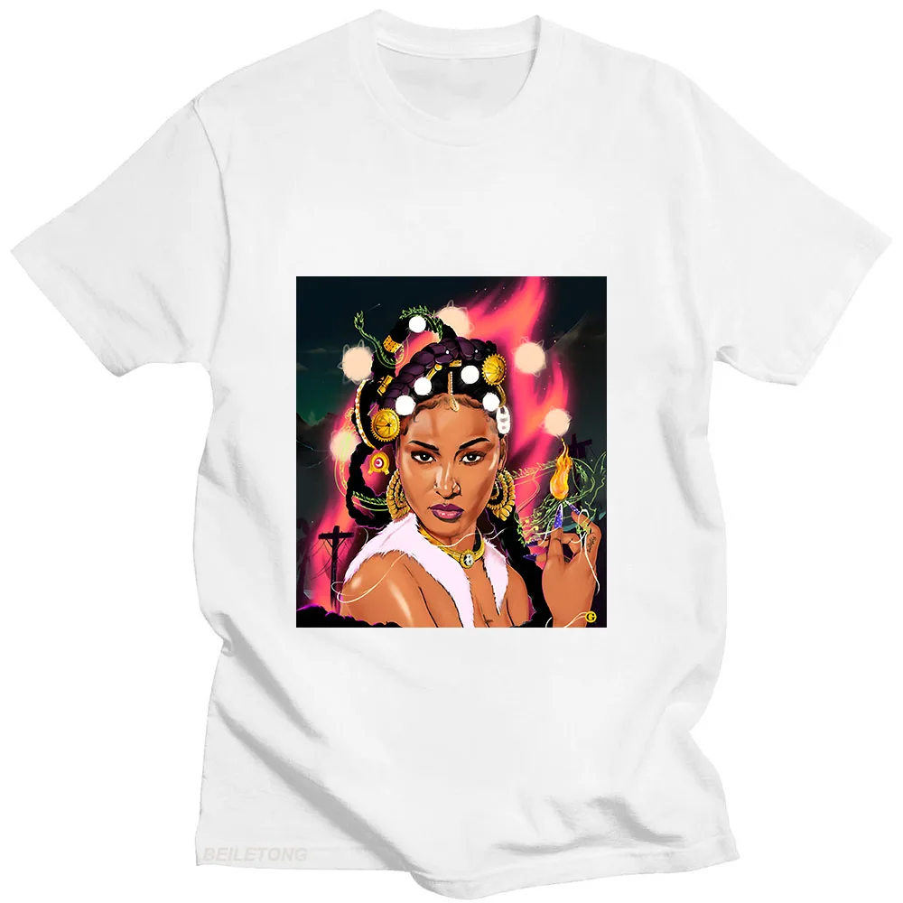 Shenseeaa T-shirt Shenseea Short Sleeve Harajuku Cotton Tee-shirt Women Clothes Fashion Vintage Tshirt Sudaderas O-neck Clothing