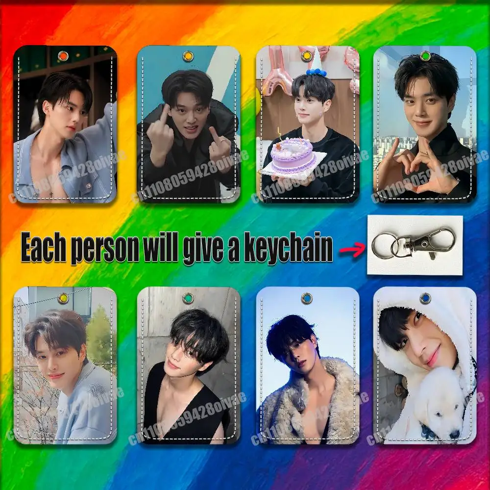 

S-Song Kang Actor For ID Clips Credit Bank Bag Bus Meal Card Holder Cover Pocket Decoration Keychain