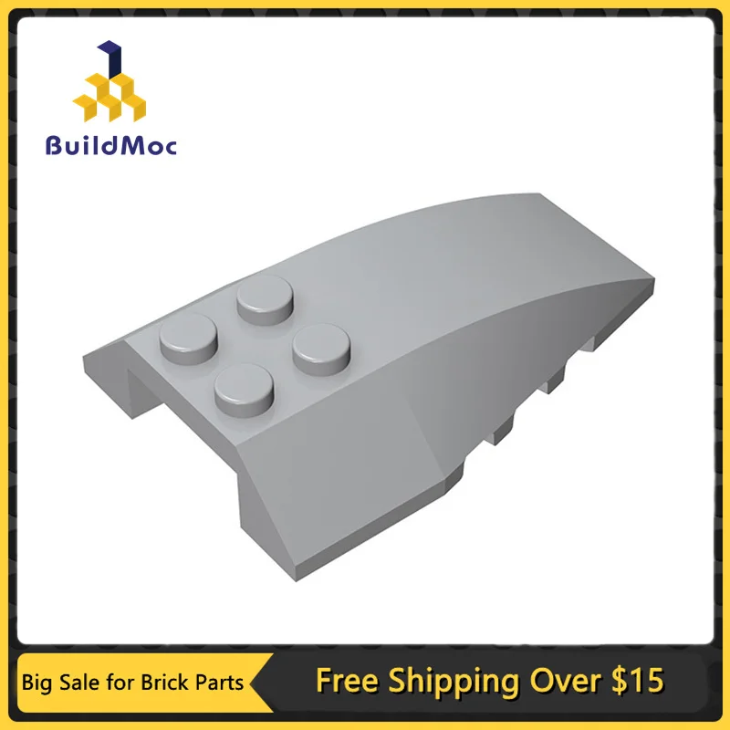 10Pcs MOC Parts 43712 Wedge Curved 6 x 4 Triple Compatible Bricks DIY Assmble Building Blocks Particle Kid Puzzle Brain Toy Gift