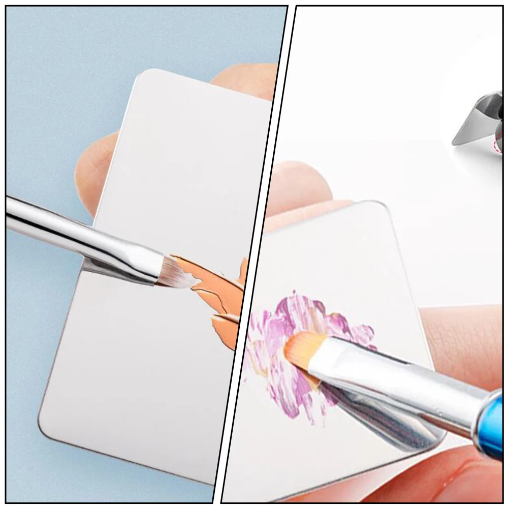 

Stainless Steel Palette Nail Color Mixing Set Adjustable Shades Foundation Blender Makeup Stainless Steel Palette Tool