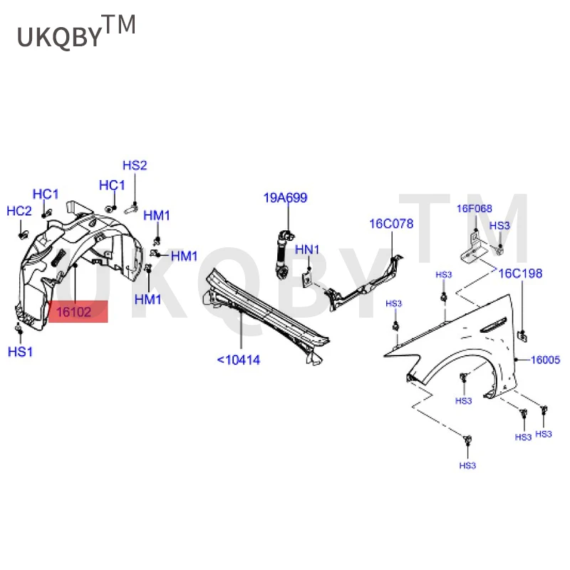 Applicable to Fo rd Vi ct or y Vane Inner Lining L 8S71A16115AD