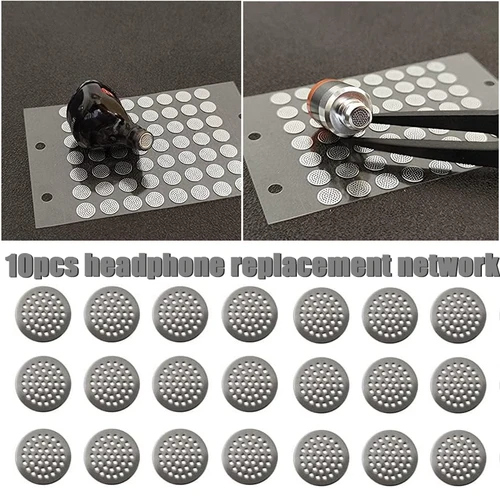 Auriculares de malla de acero a prueba de polvo con pegamento, intrauditivos de acero inoxidable, reemplaza el filtro de red limpio, auriculares con filtro de polvo, malla de acero