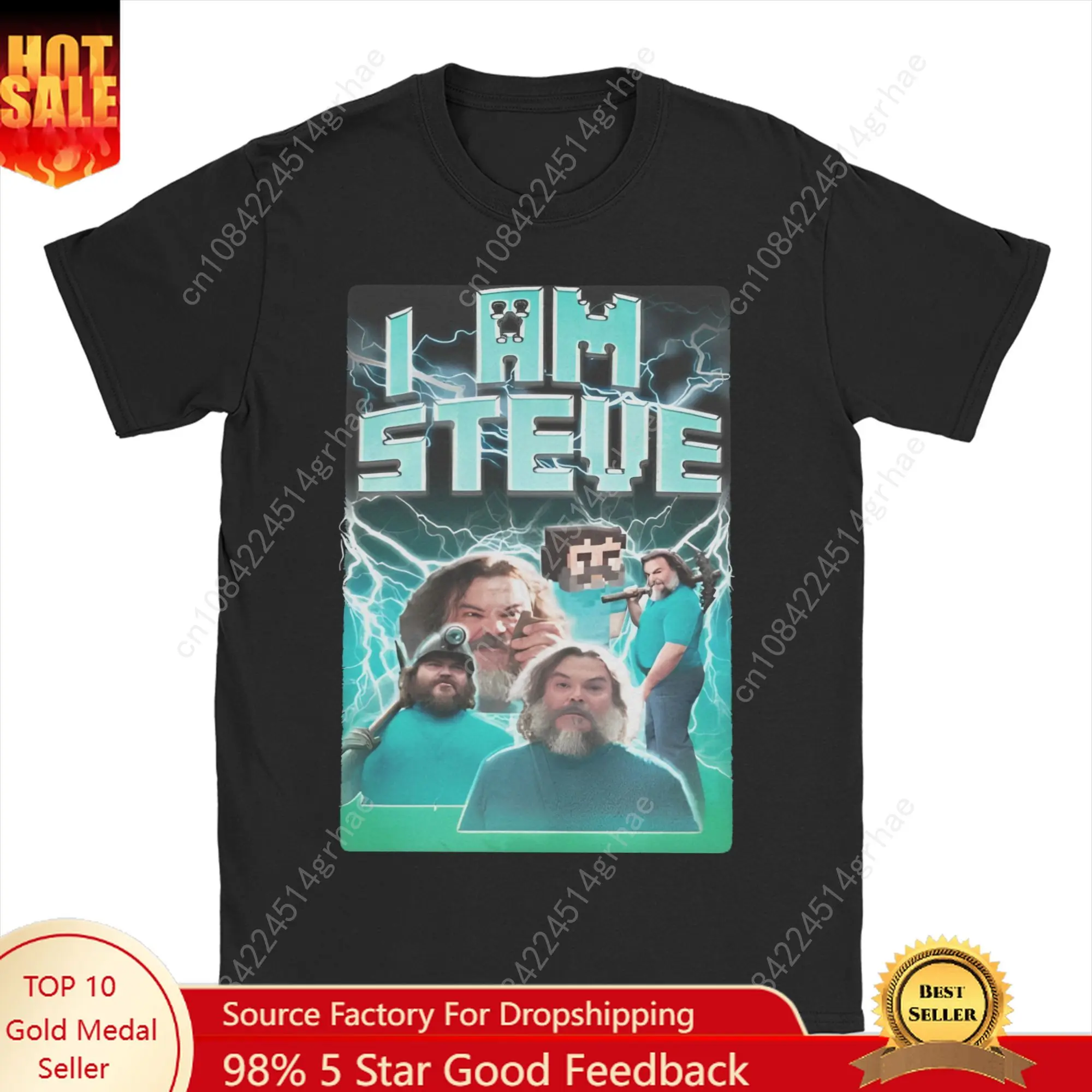 

Novelty I am STEVE T-Shirts Men O Neck 100% Cotton T Shirt Chicken Jockey Short Sleeve Tees Birthday Present Tops