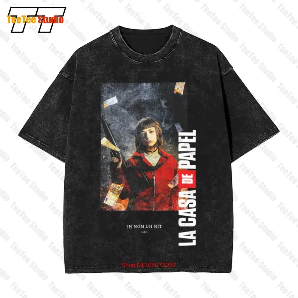 تي شيرت Ih Nom Uh Nit Tokio Money Burn Nuw Vintage كبير الحجم ZPRB