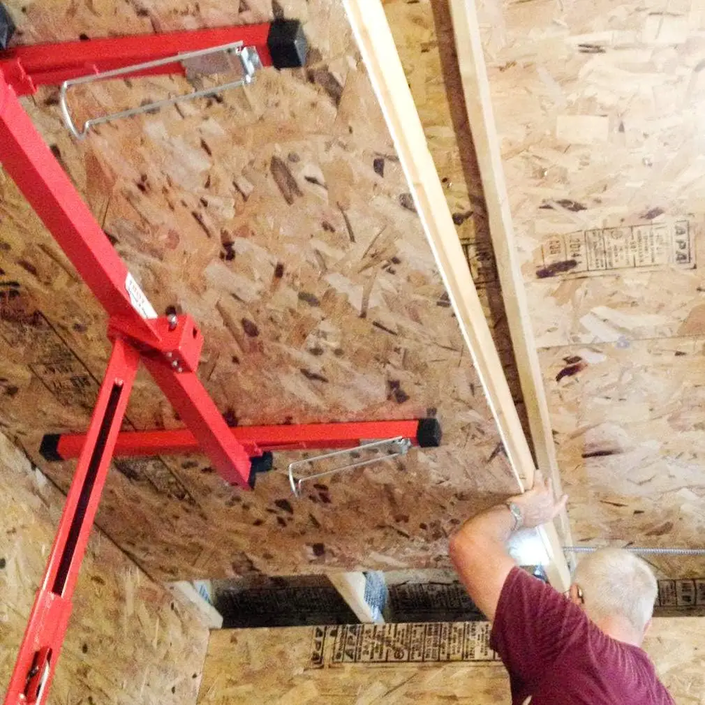 

Drywall Lift 11' Drywall Panel Hoist Construction Rolling Caster Wheel Lockable Tool Jack Lifter Jack