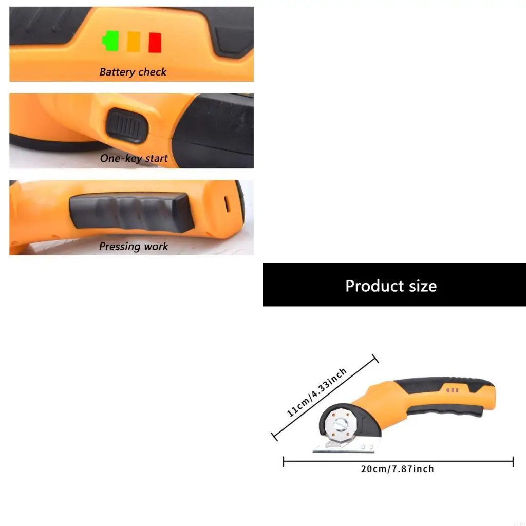  12V Fast Cutting Device Electric Scissors Powered by Rechargeable Battery Cordless Cutter for Crafting Sewing Tasks