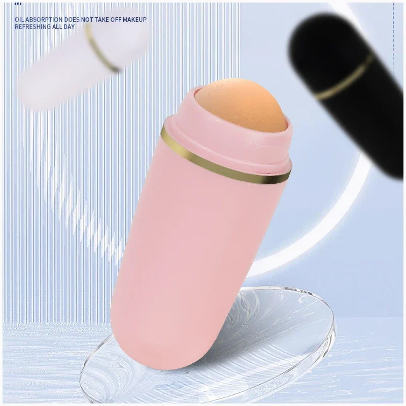 1PC Oil-absorbing Roller Volcanic Stone Facial Oil Removing Portable  Skin Care Tool Beauty Stick Minimize Pores Beauty Tools