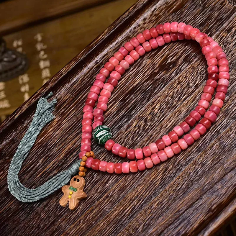 

Натуральная кость, полная кровь, 108 бусин Будды, многокруглый браслет, аксессуары Genfu