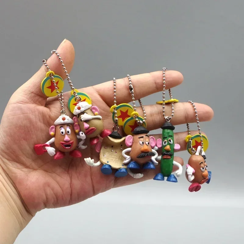 6pcs/lot Disney Toy Story Mr./Mrs. Potato Head keychain Action figure toys statue collection model home decoration kids gift