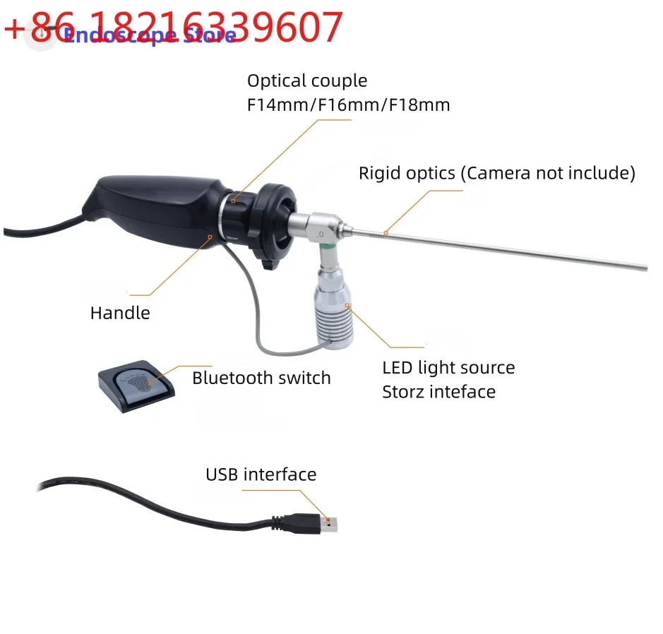 YAO HD 1080P Portable Endoscope USB Camera With LED Light Source ENT Veterinary Animal Hospital