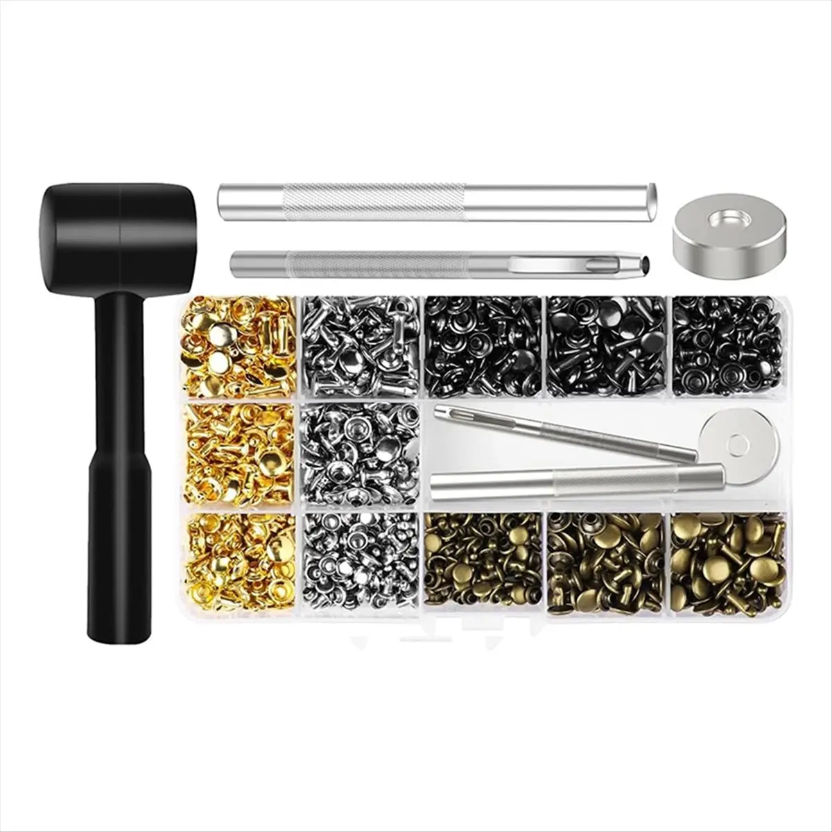 480 Set Leather Rivets and for Leather Clothes, Shoe, Leather Boot leather rivets Metal